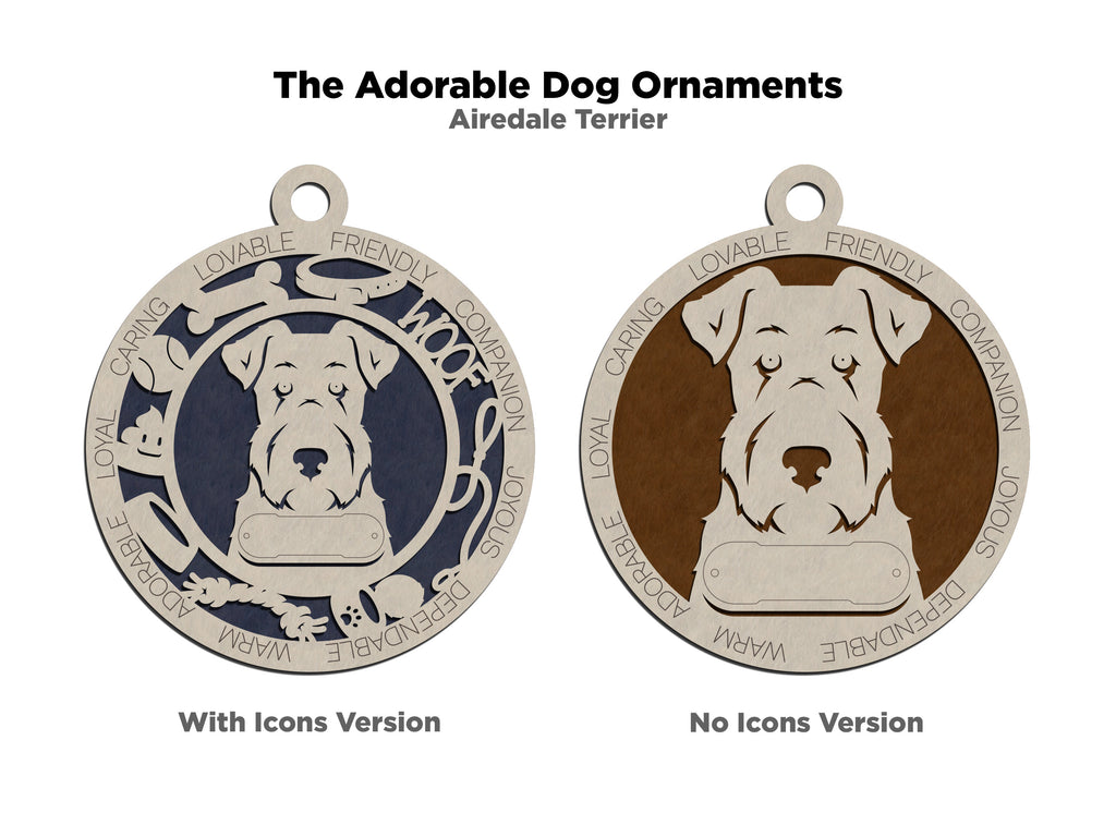 Personalized Adorable Dog Wood Ornament - Volume 2