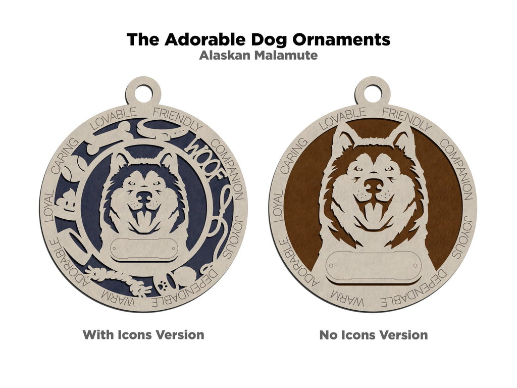 Personalized Adorable Dog Wood Ornament - Volume 1