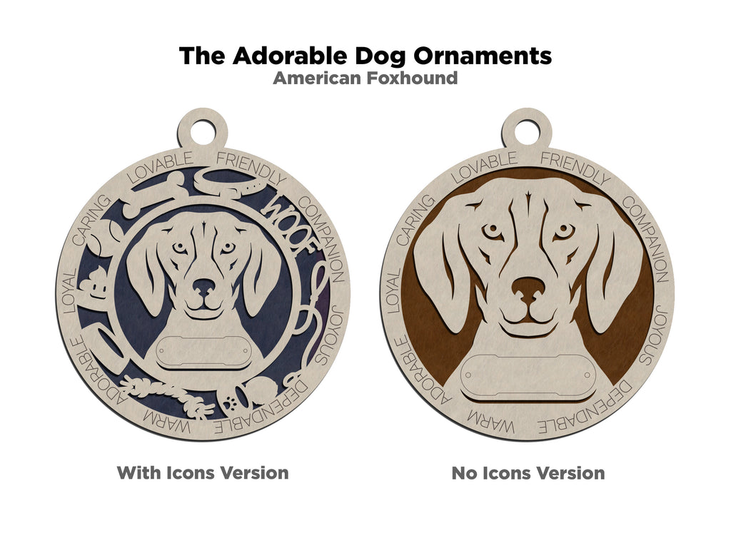 Personalized Adorable Dog Wood Ornament - Volume 1