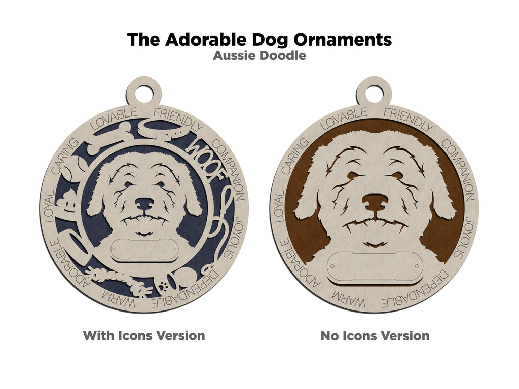 Personalized Adorable Dog Wood Ornament - Volume 2