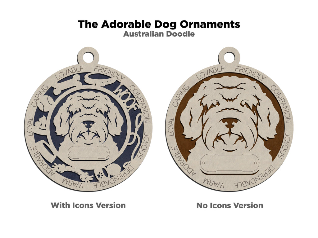 Personalized Adorable Dog Wood Ornament - Volume 2