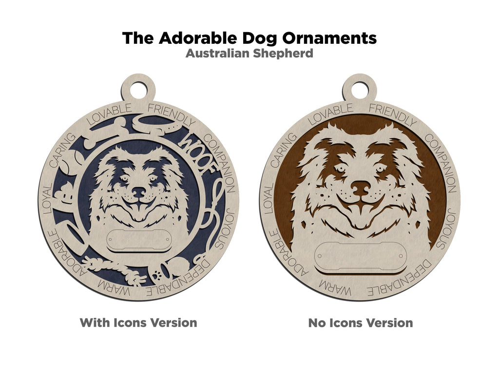 Personalized Adorable Dog Wood Ornament - Volume 2