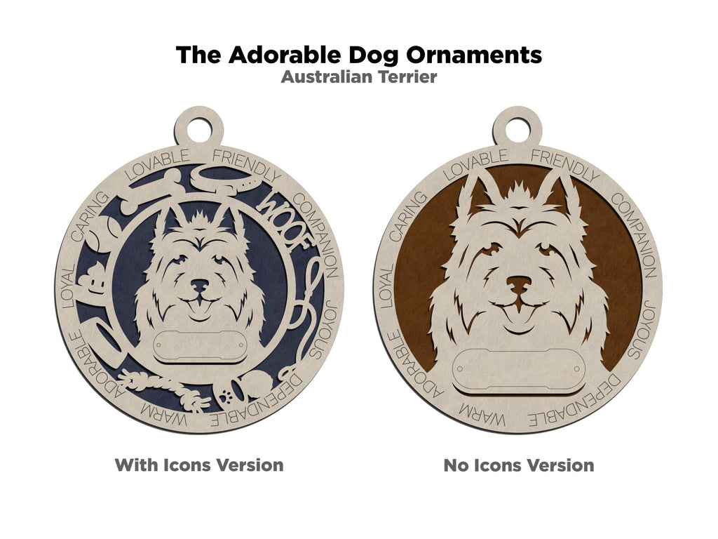 Personalized Adorable Dog Wood Ornament - Volume 2