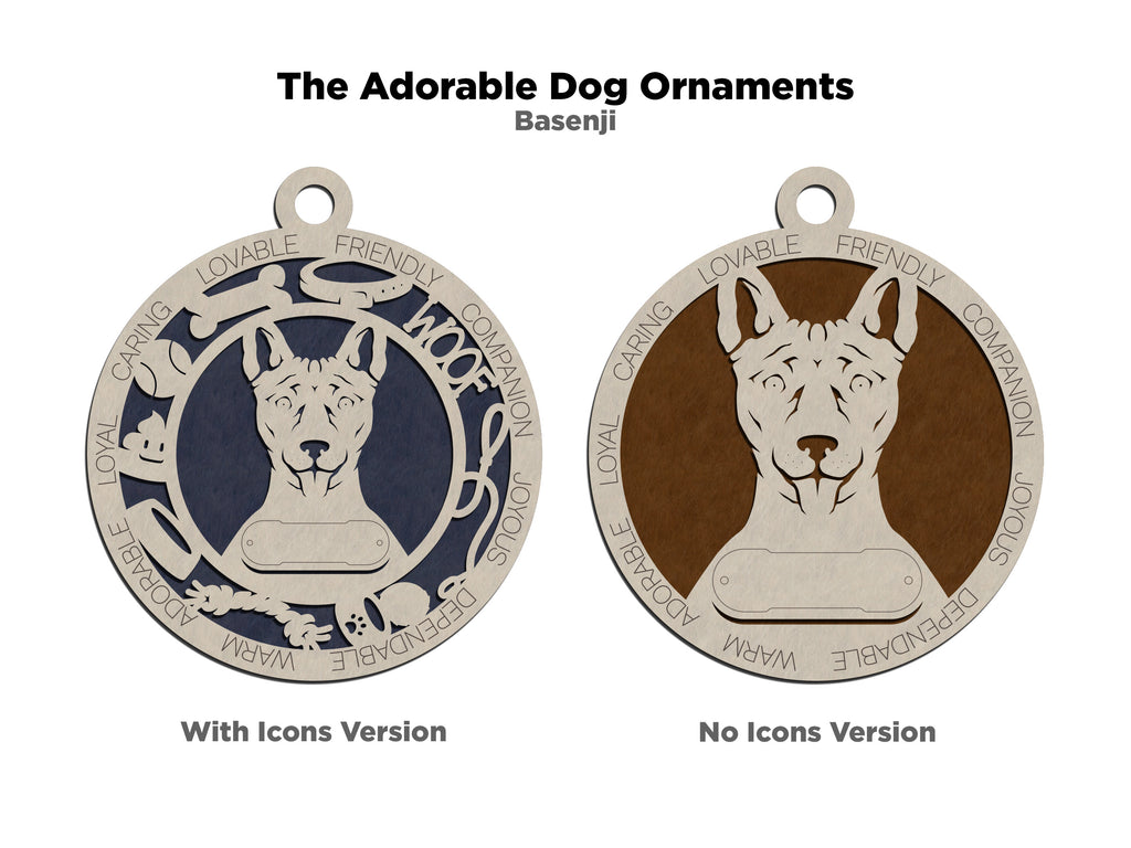 Personalized Adorable Dog Wood Ornament - Volume 2