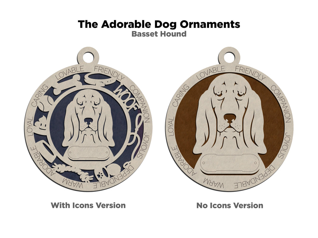 Personalized Adorable Dog Wood Ornament - Volume 1