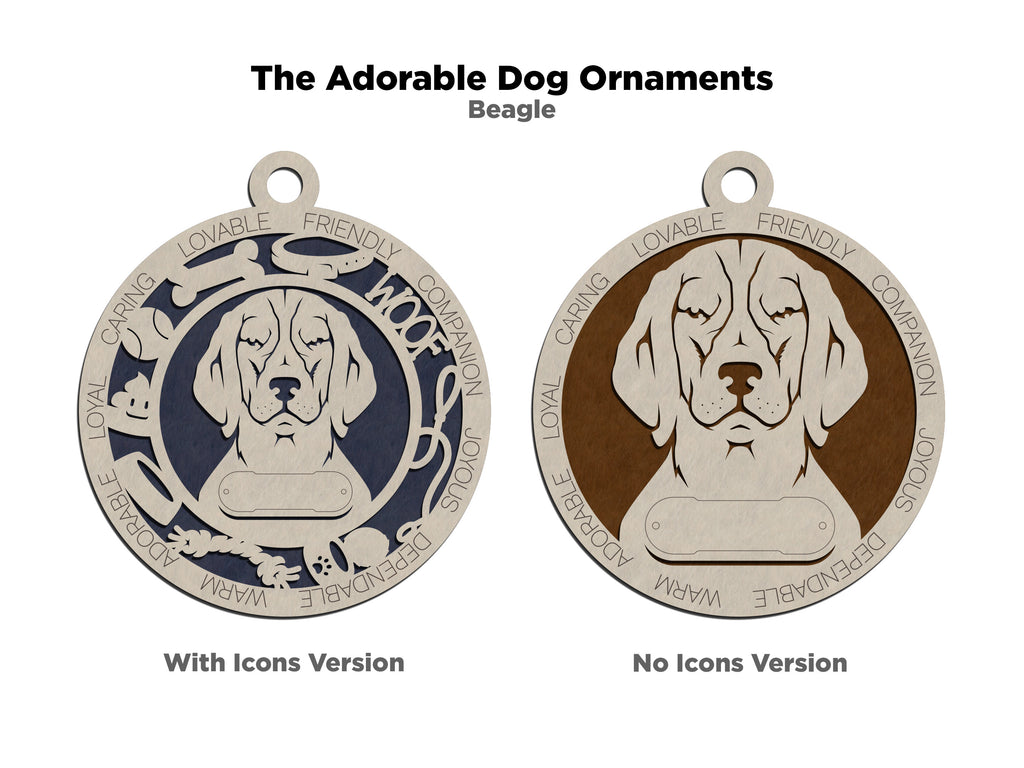 Personalized Adorable Dog Wood Ornament - Volume 1