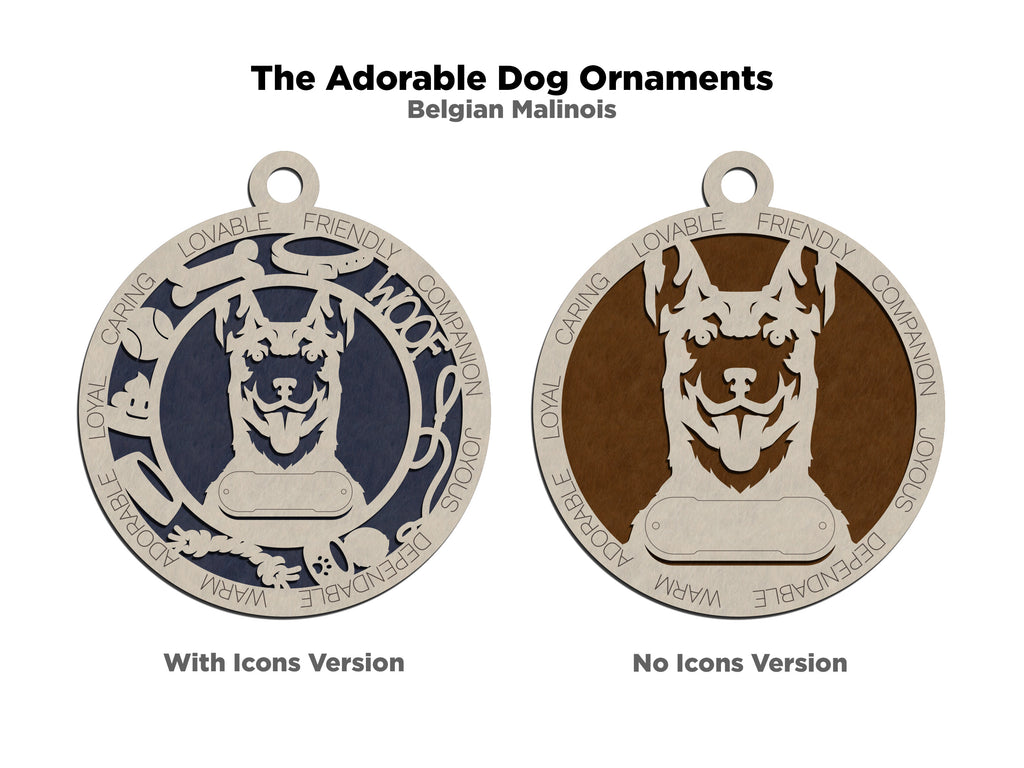 Personalized Adorable Dog Wood Ornament - Volume 2