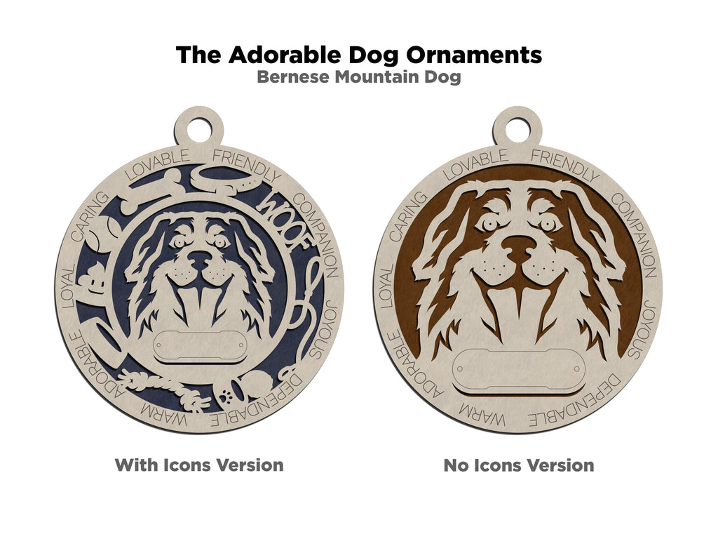 Personalized Adorable Dog Wood Ornament - Volume 1