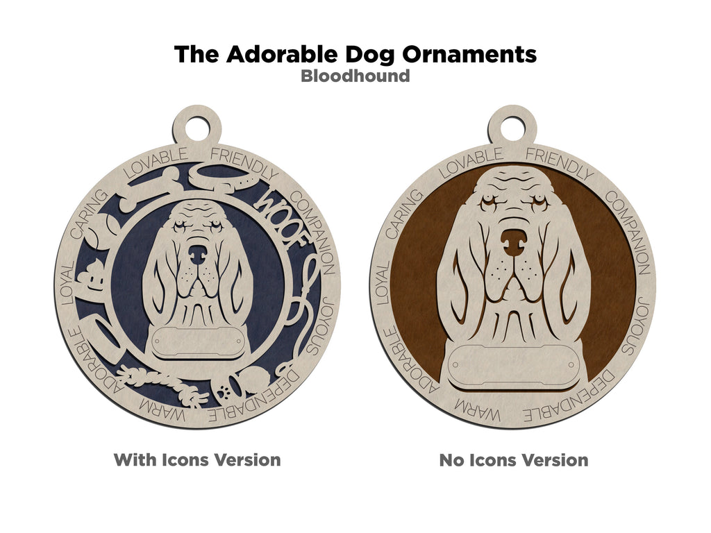 Personalized Adorable Dog Wood Ornament - Volume 2