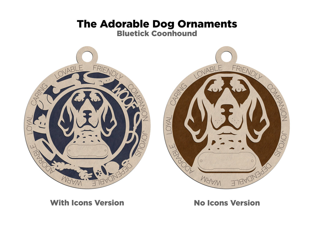 Personalized Adorable Dog Wood Ornament - Volume 2