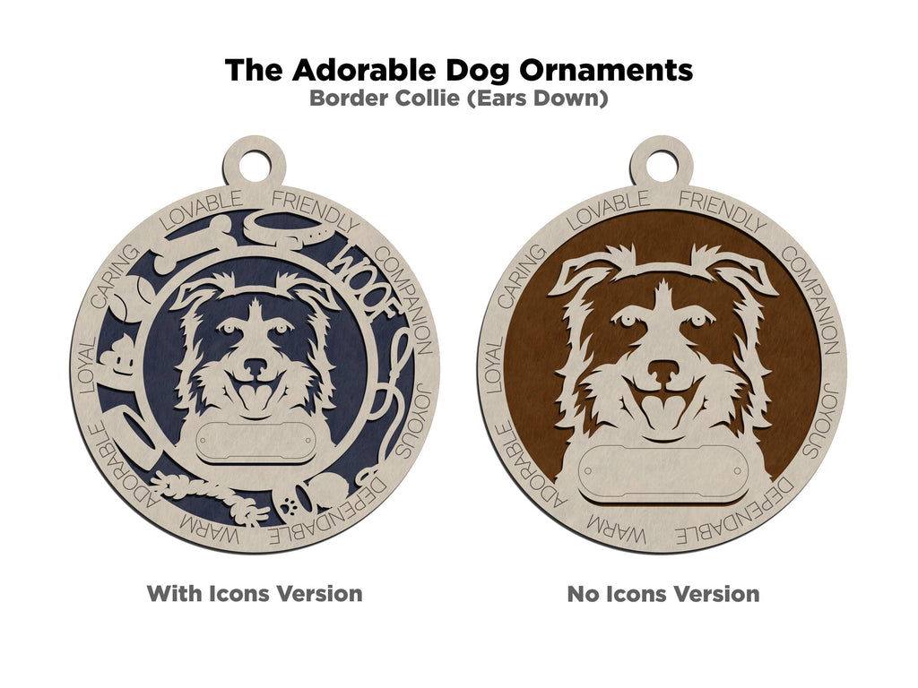 Personalized Adorable Dog Wood Ornament - Volume 1