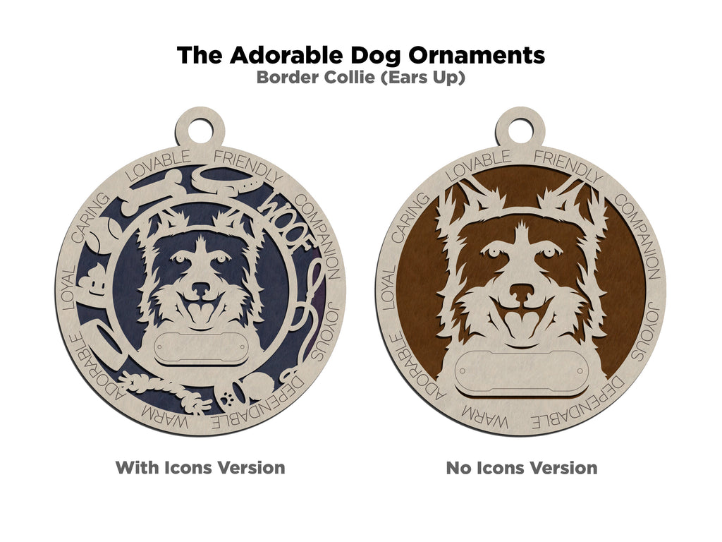 Personalized Adorable Dog Wood Ornament - Volume 1