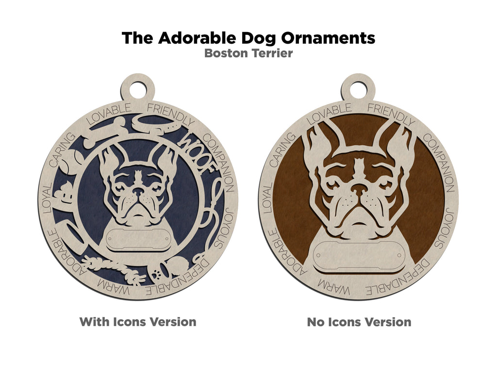 Personalized Adorable Dog Wood Ornament - Volume 1