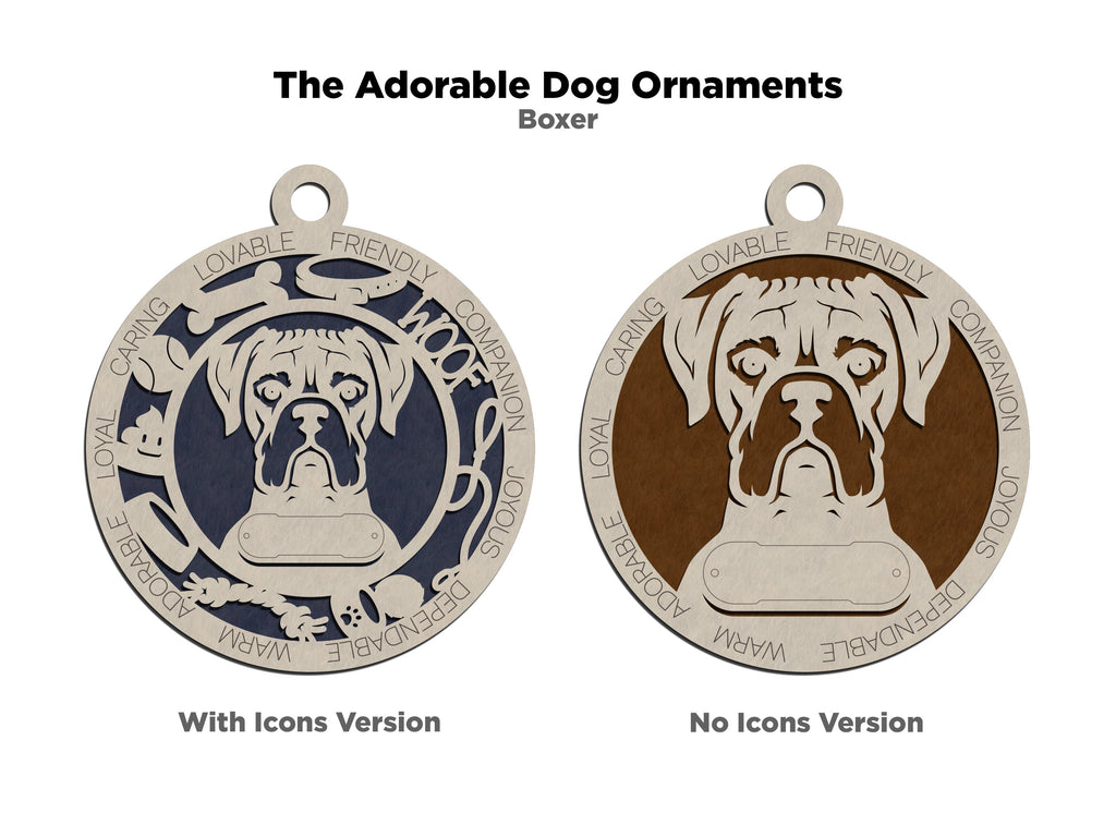 Personalized Adorable Dog Wood Ornament - Volume 2