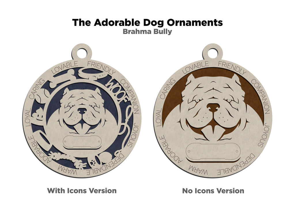 Personalized Adorable Dog Wood Ornament - Volume 2