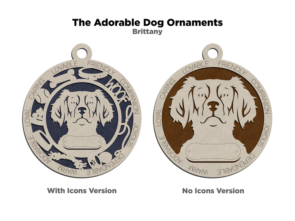 Personalized Adorable Dog Wood Ornament - Volume 1