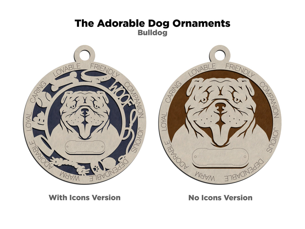 Personalized Adorable Dog Wood Ornament - Volume 1