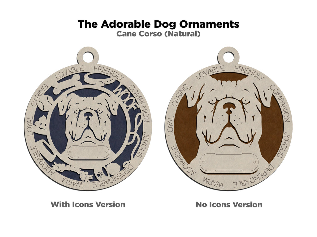 Personalized Adorable Dog Wood Ornament - Volume 1