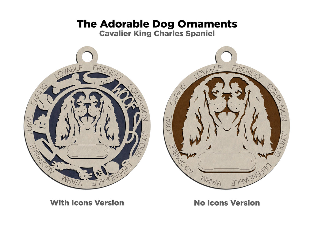 Personalized Adorable Dog Wood Ornament - Volume 1