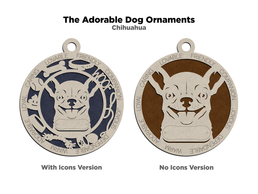 Personalized Adorable Dog Wood Ornament - Volume 1