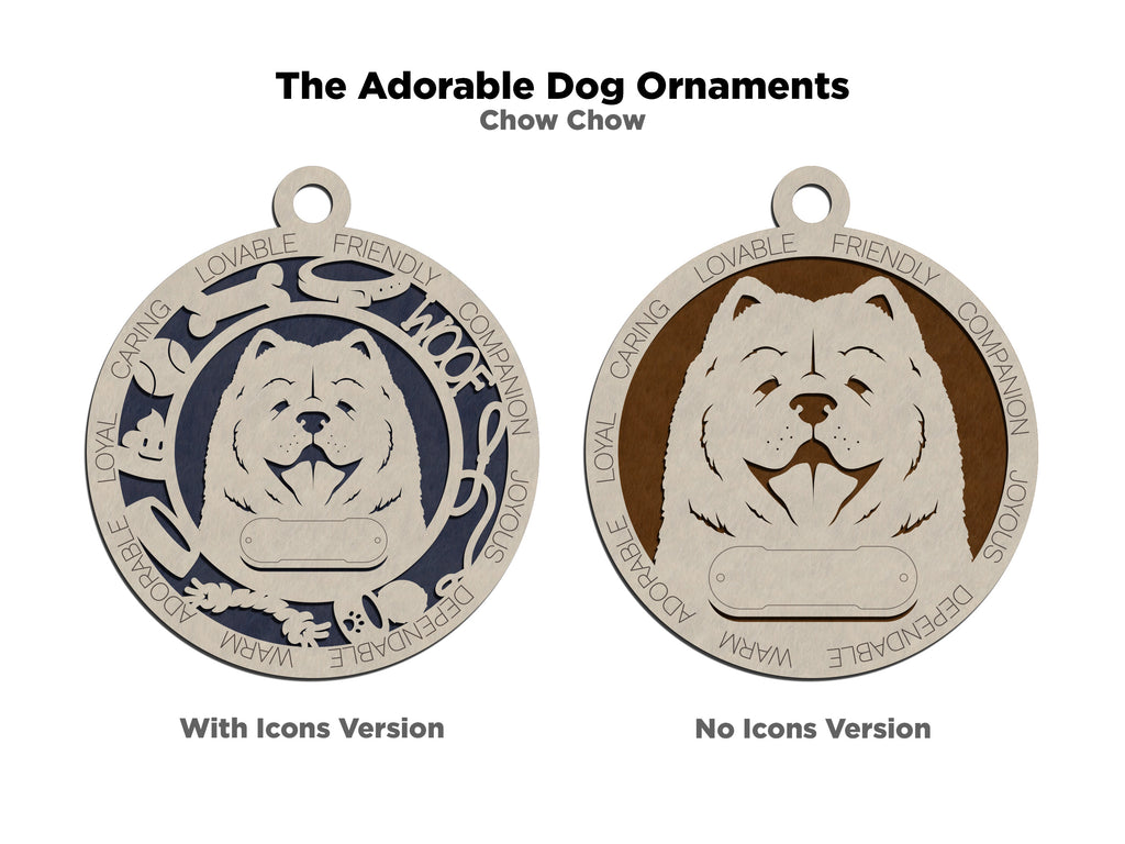 Personalized Adorable Dog Wood Ornament - Volume 2