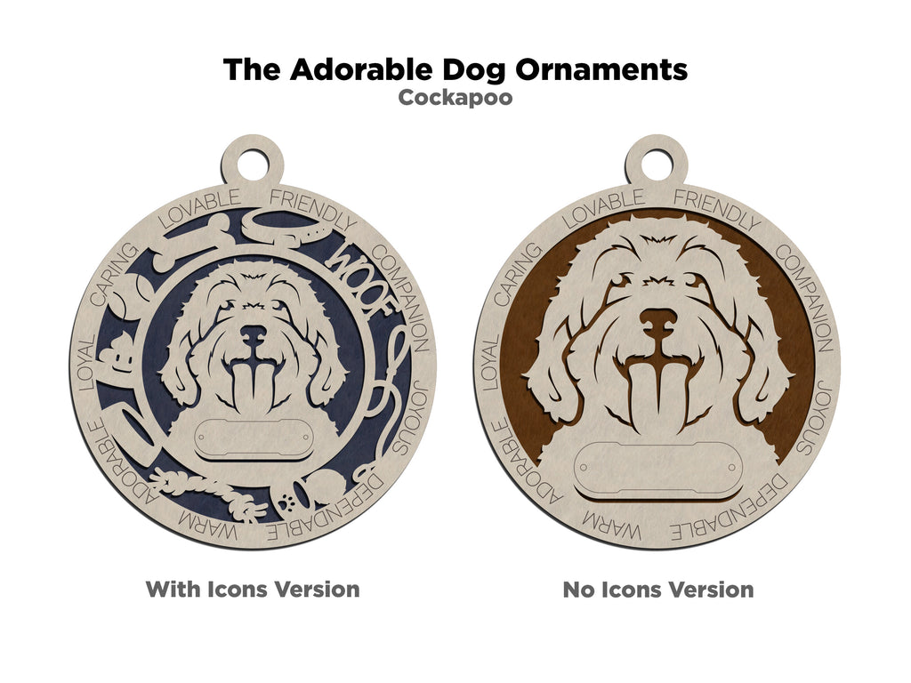 Personalized Adorable Dog Wood Ornament - Volume 2