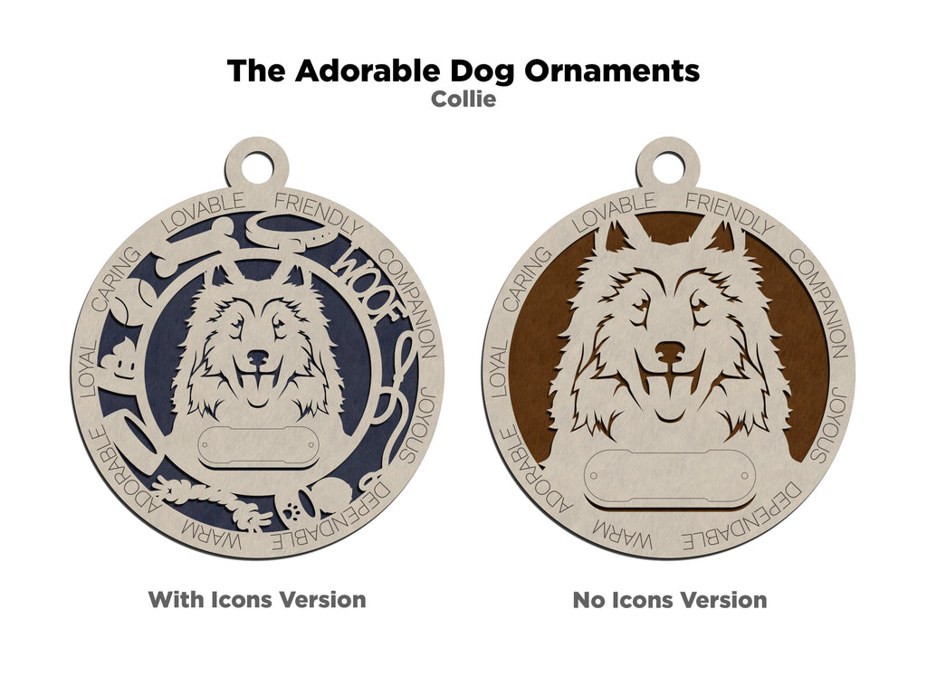 Personalized Adorable Dog Wood Ornament - Volume 1