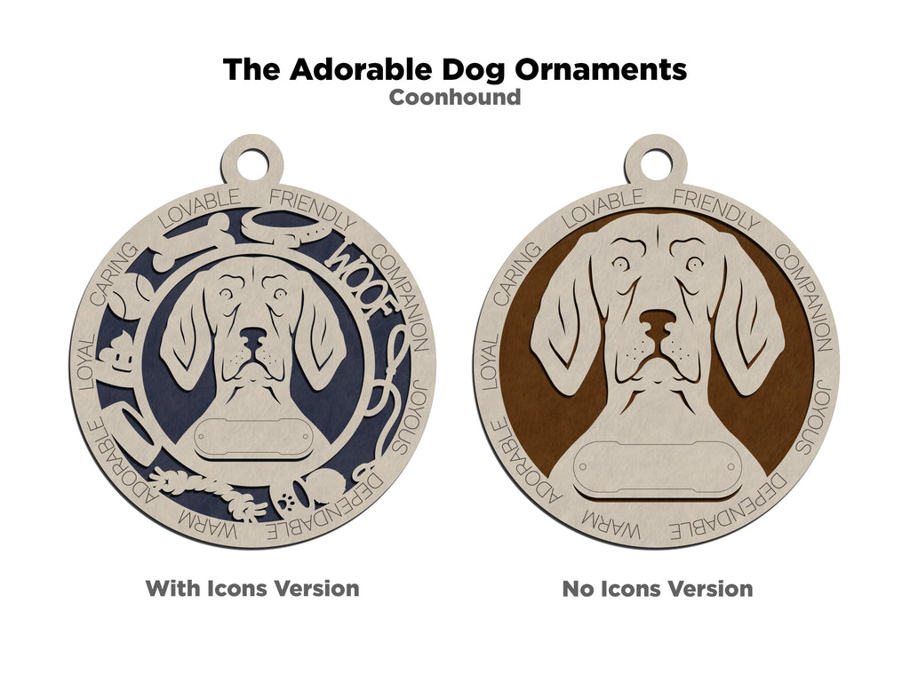 Personalized Adorable Dog Wood Ornament - Volume 2