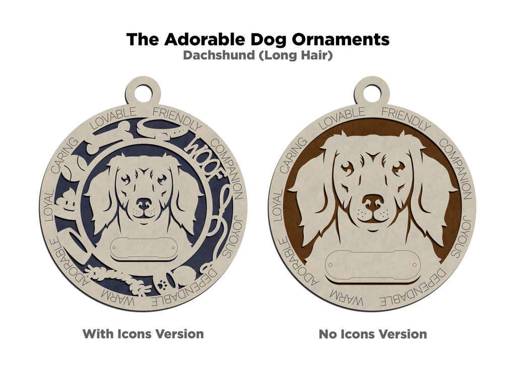 Personalized Adorable Dog Wood Ornament - Volume 2