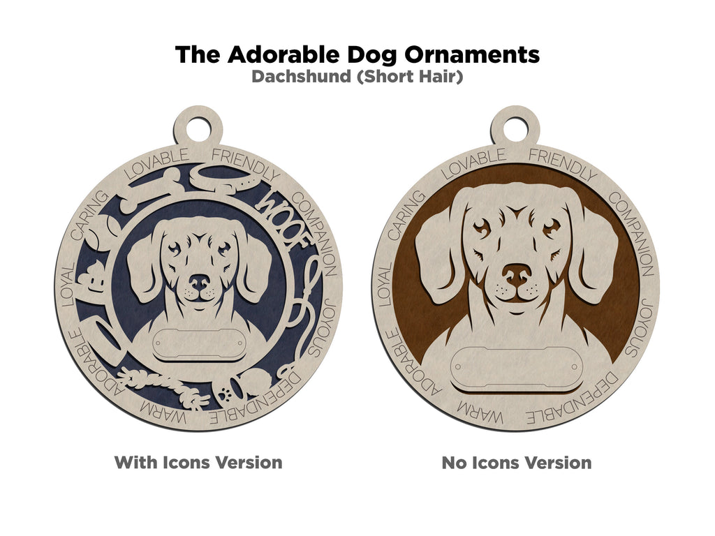 Personalized Adorable Dog Wood Ornament - Volume 2