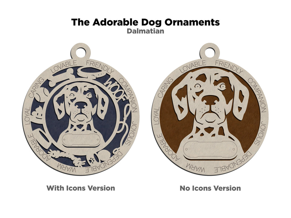 Personalized Adorable Dog Wood Ornament - Volume 2