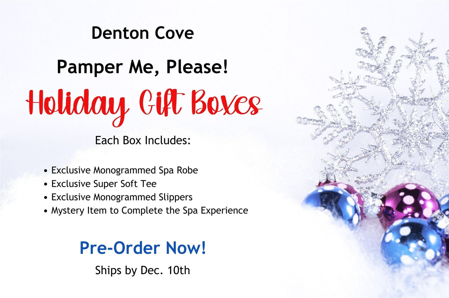 PRE-ORDER Pamper Me, Please Holiday Gift Box | Get Pampered | Limited Supply