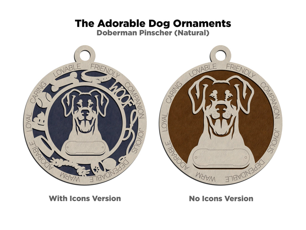 Personalized Adorable Dog Wood Ornament - Volume 1