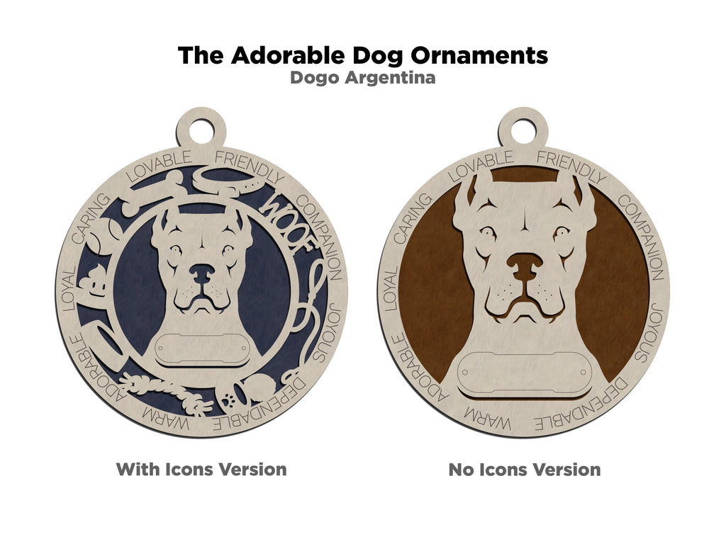 Personalized Adorable Dog Wood Ornament - Volume 2