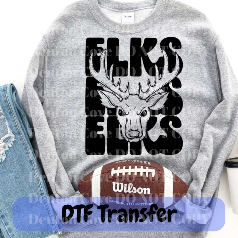 Stacked Mascot Elks - DTF Transfer