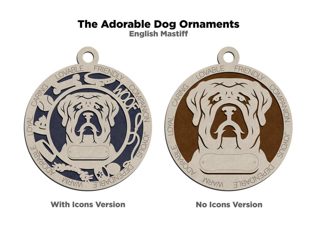 Personalized Adorable Dog Wood Ornament - Volume 2