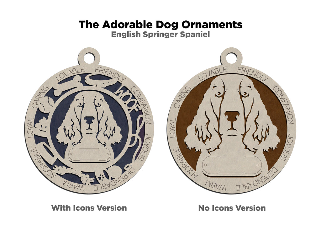 Personalized Adorable Dog Wood Ornament - Volume 1