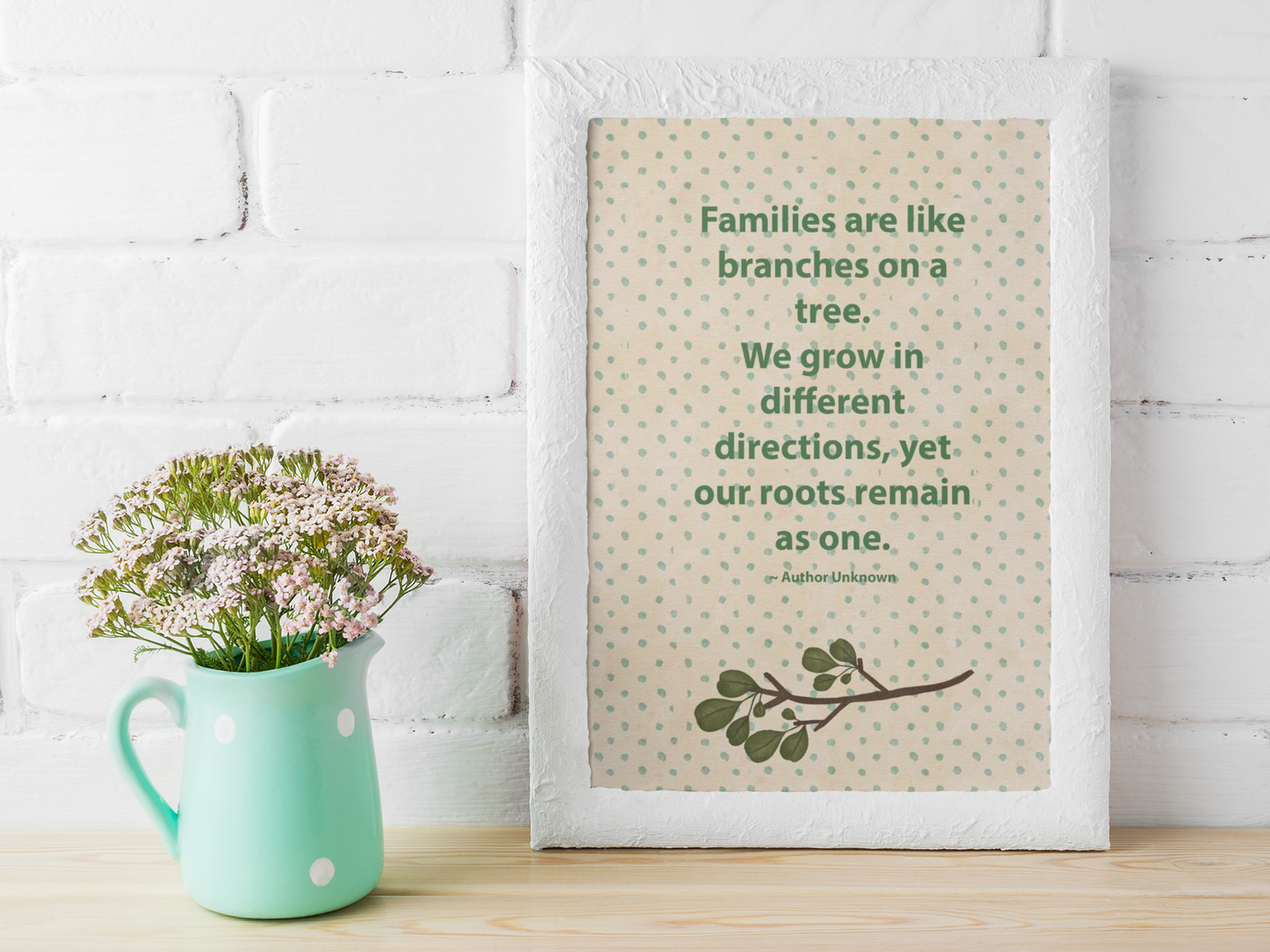 Families Are Like Branches Printable Wall Art Image - Instant Digital Download
