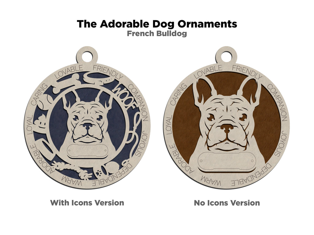 Personalized Adorable Dog Wood Ornament - Volume 1