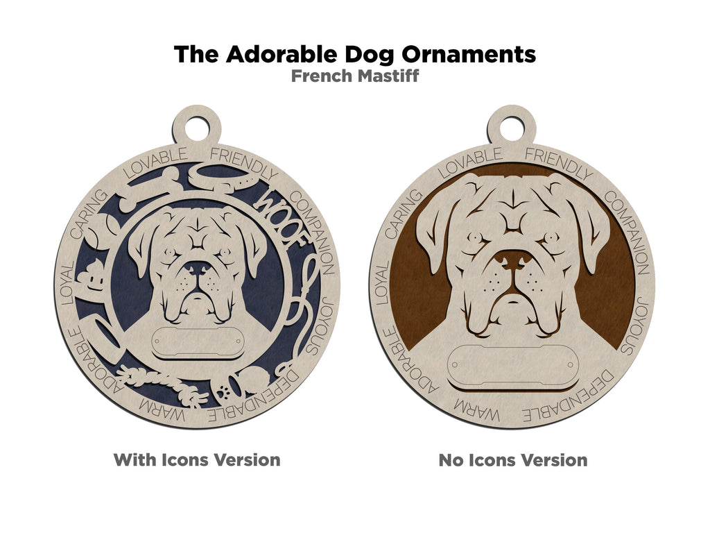 Personalized Adorable Dog Wood Ornament - Volume 2