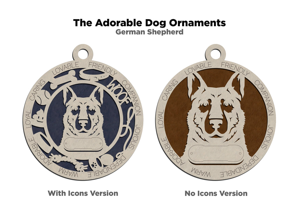 Personalized Adorable Dog Wood Ornament - Volume 2