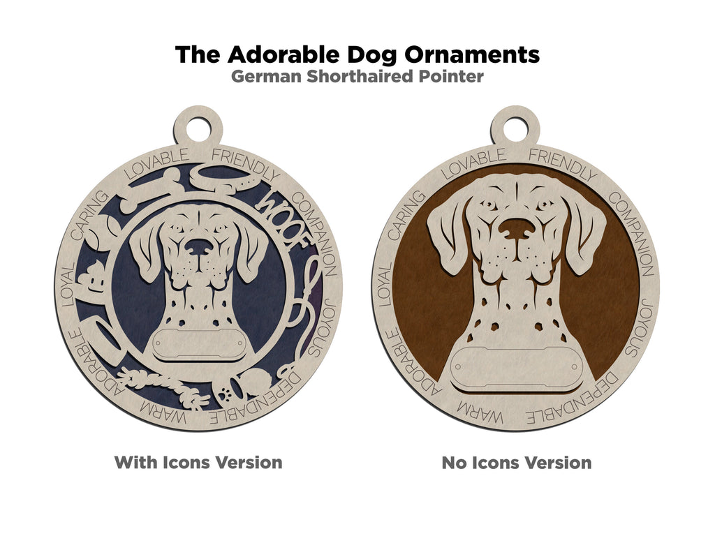 Personalized Adorable Dog Wood Ornament - Volume 1