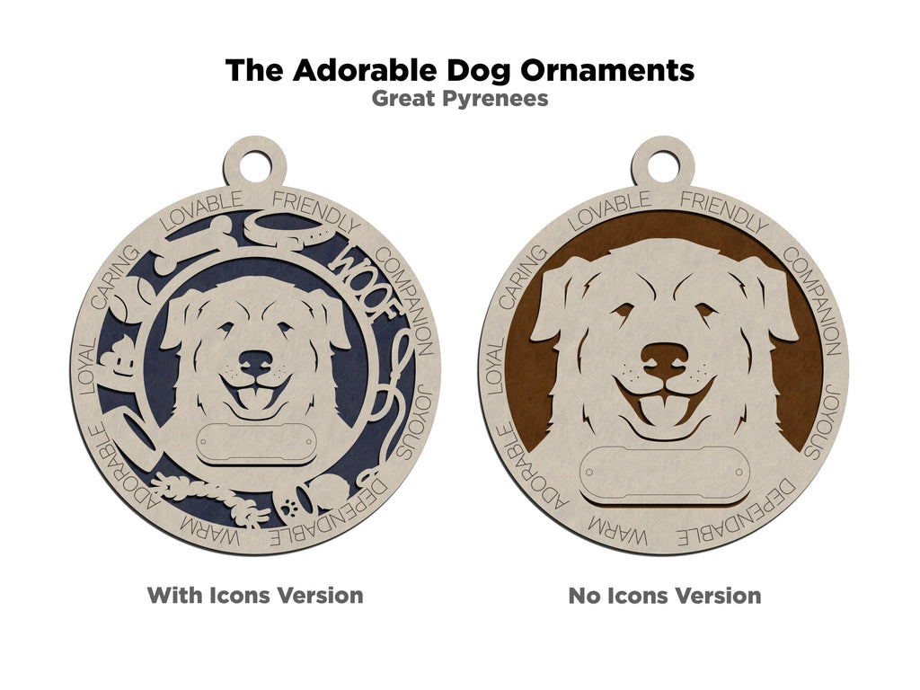 Personalized Adorable Dog Wood Ornament - Volume 2