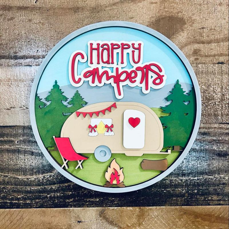 Happy Camper Laser-Cut DIY 3D Craft Kit