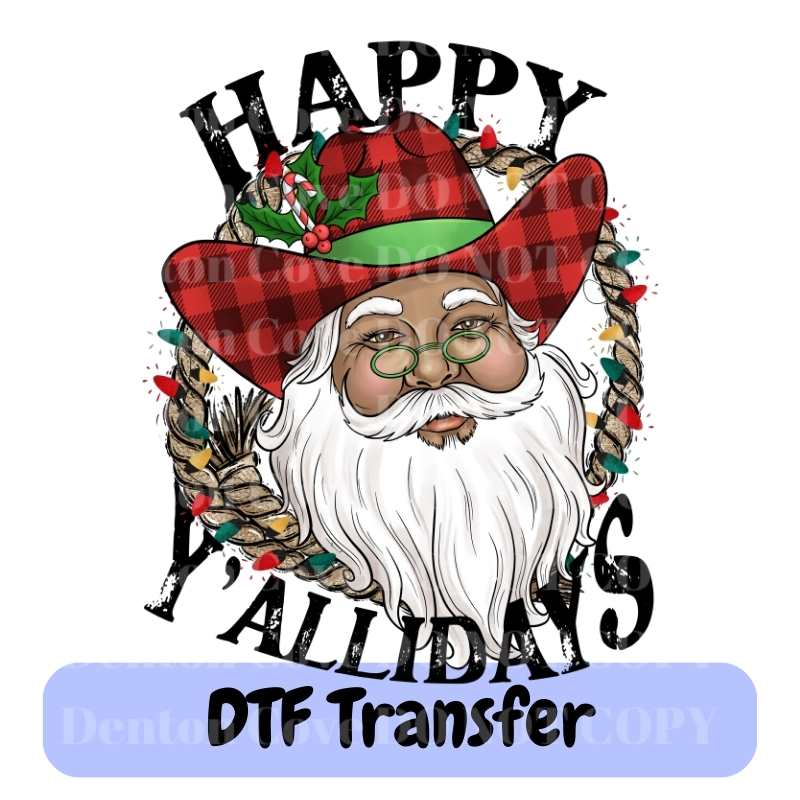Happy Y'allidays Santa - DTF Transfer
