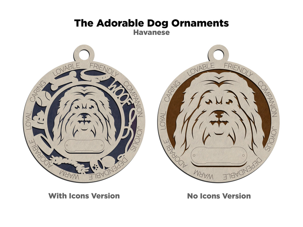 Personalized Adorable Dog Wood Ornament - Volume 1