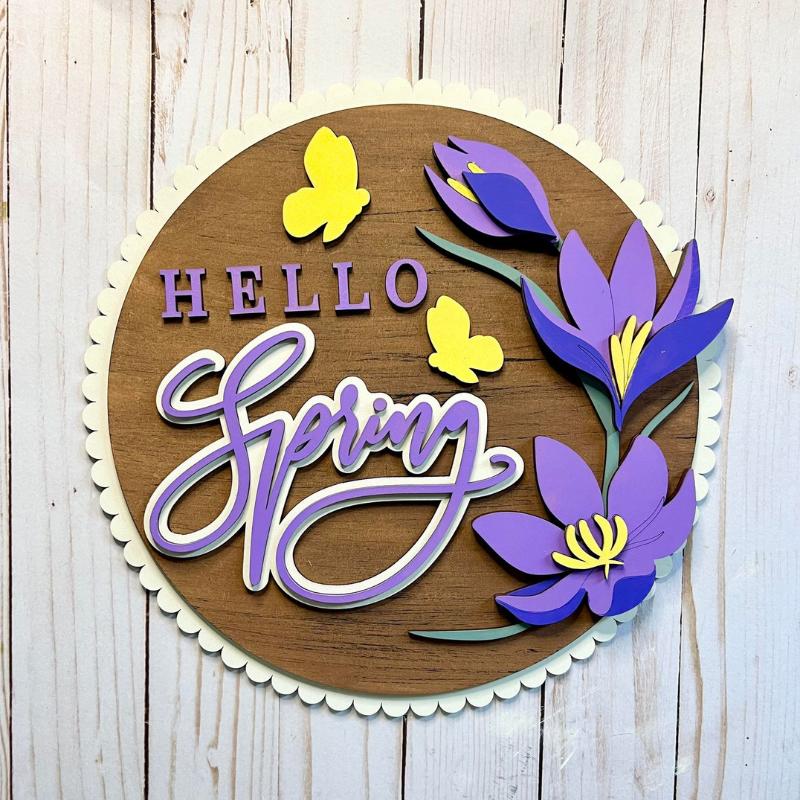 Hello Spring Flowers Laser-Cut DIY 3D Craft Kit