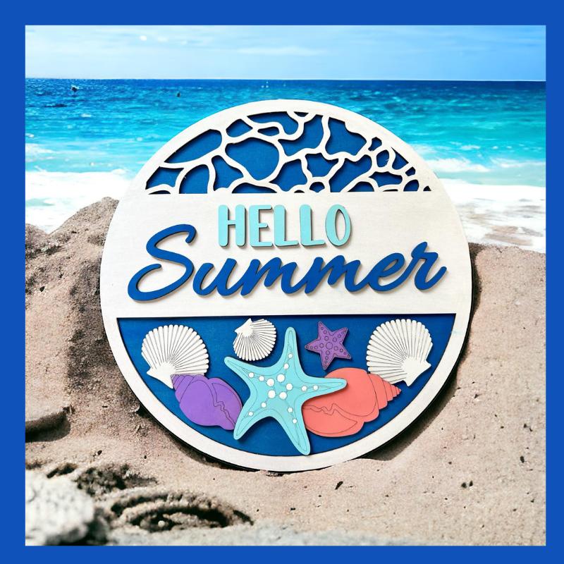 Hello Summer Seashells Laser-Cut DIY 3D Craft Kit