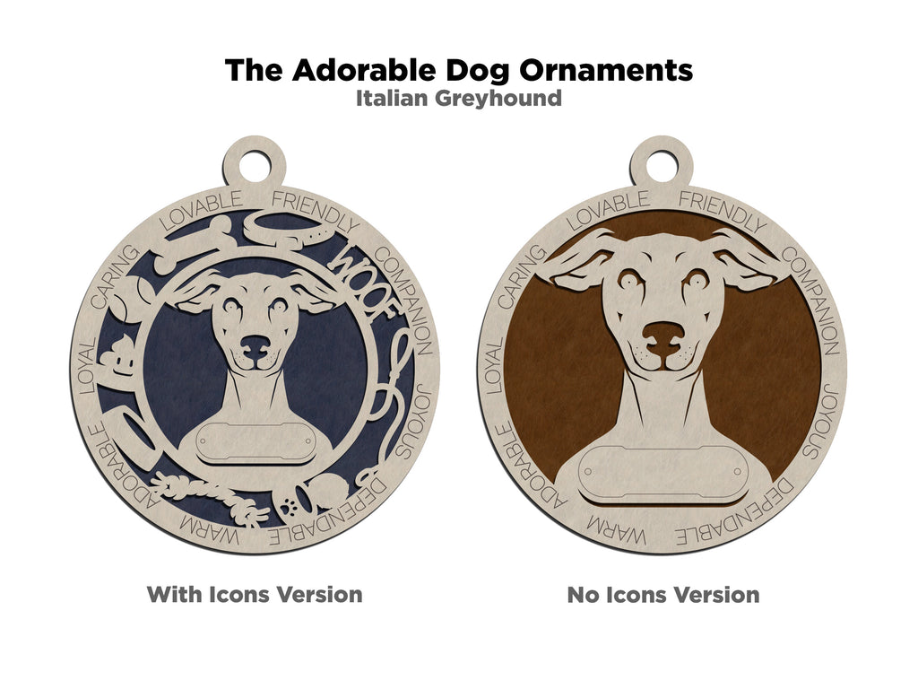 Personalized Adorable Dog Wood Ornament - Volume 2