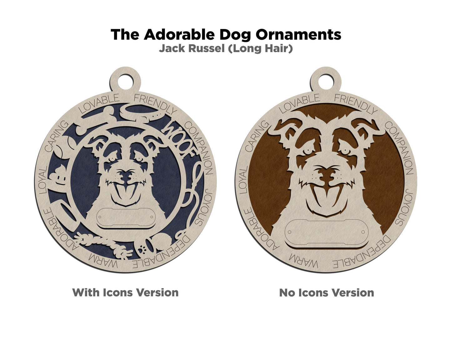Personalized Adorable Dog Wood Ornament - Volume 2